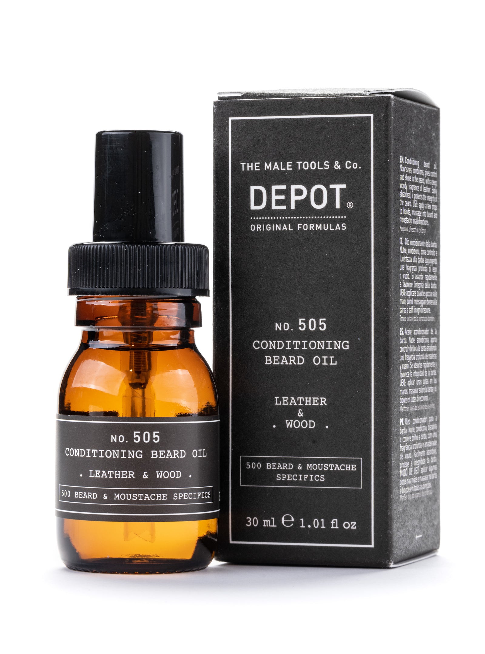Beard Oil - Leather & Wood - Skeggolía