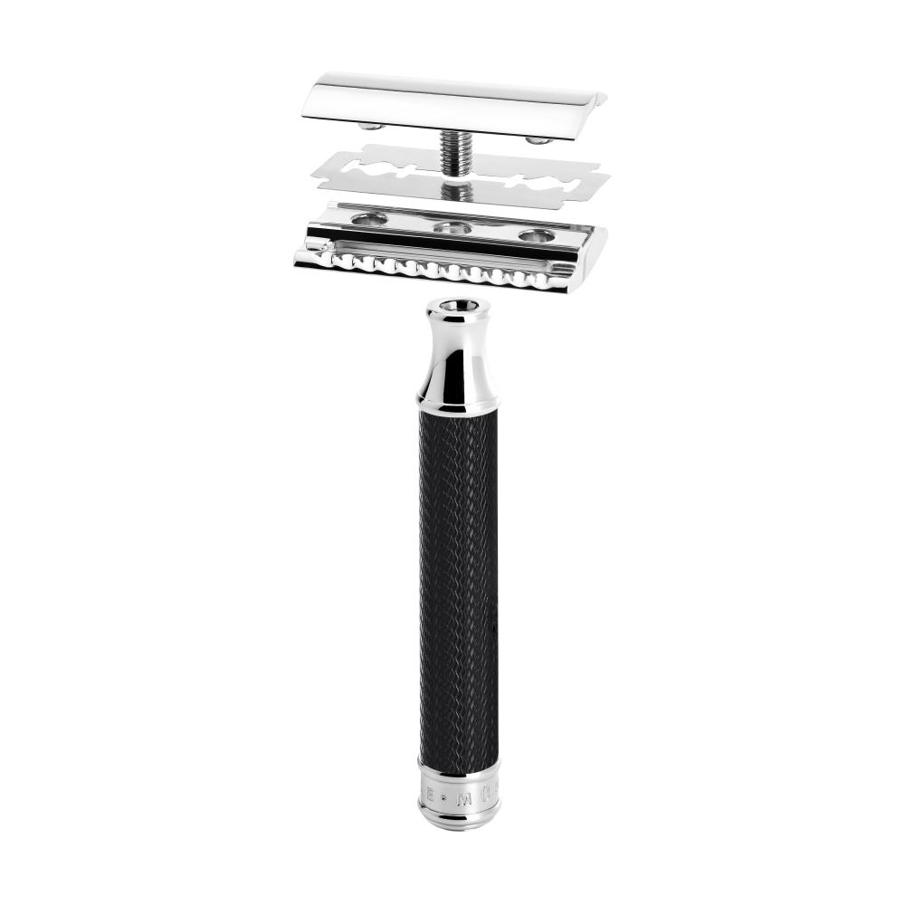 Safety Razor - R89 - Svart króm - Rakvél