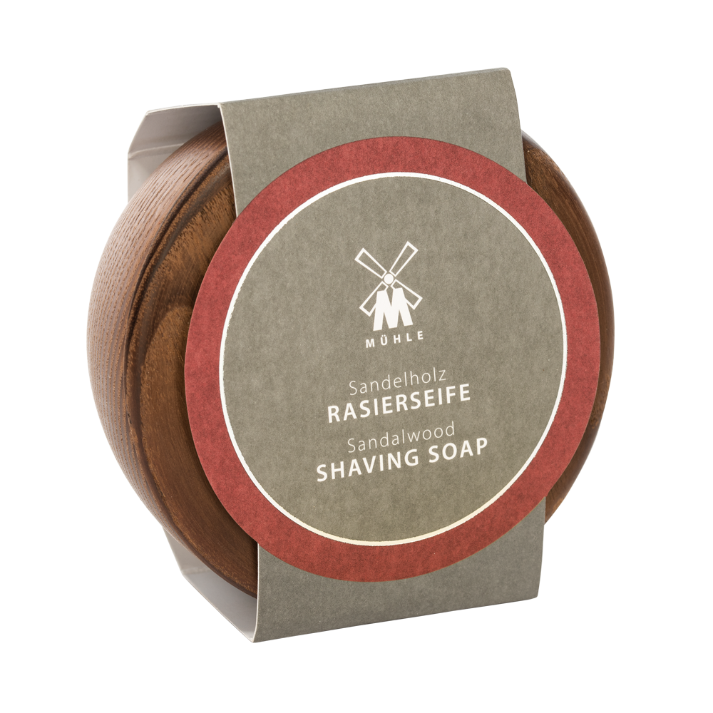 Shaving Soap - Sandalwood - Raksápa í viðarskál