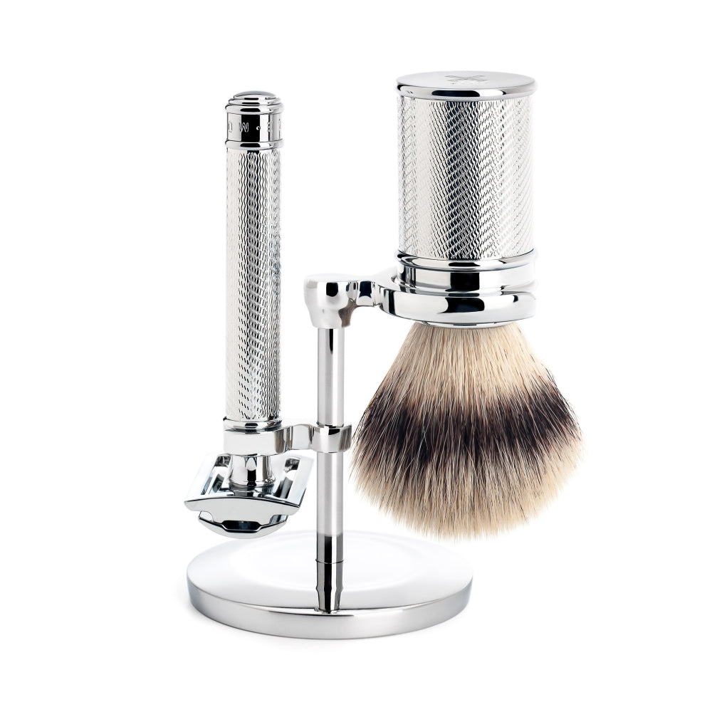 Raksett - Traditional - Chrome - Silvertip Fiber hár