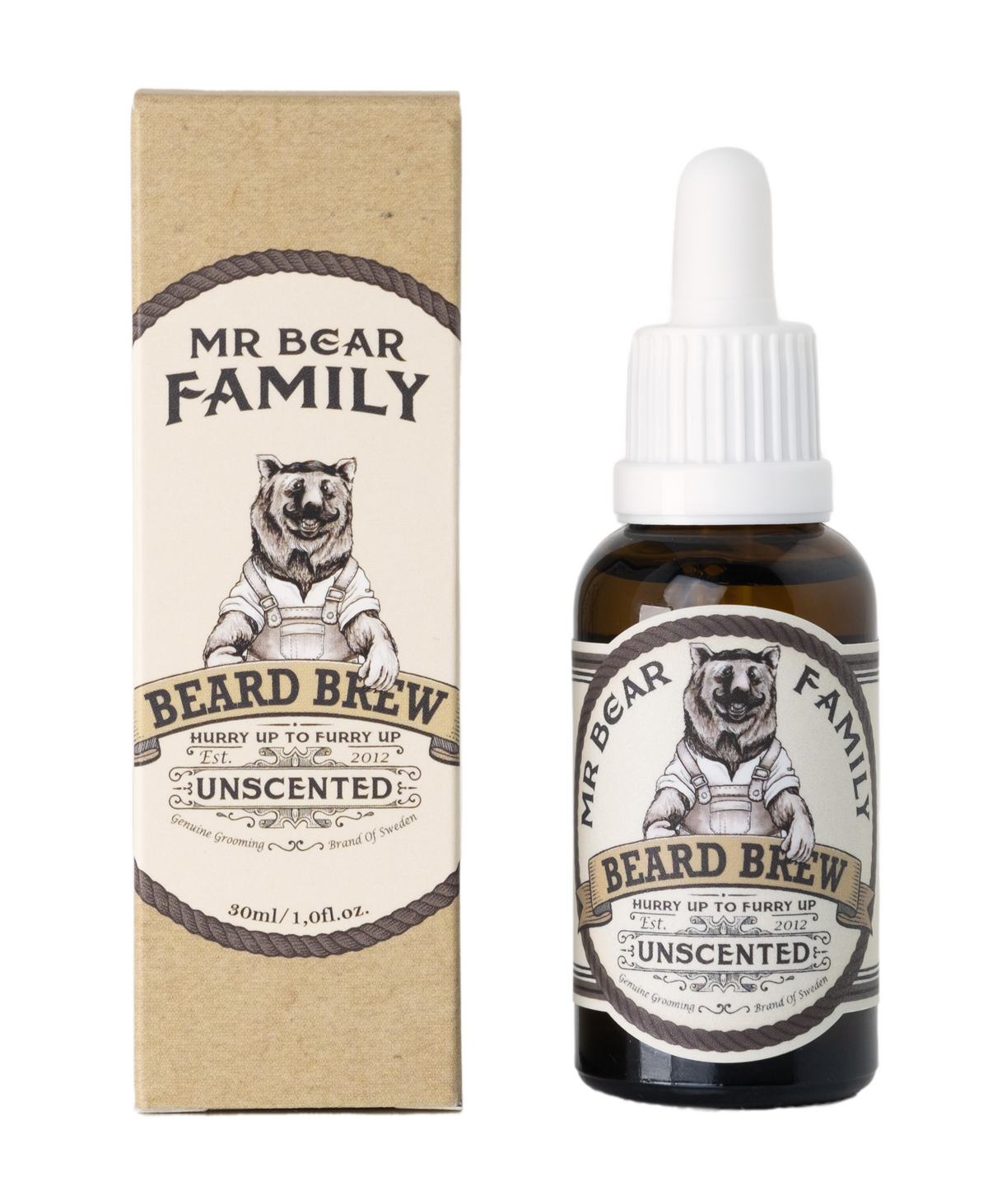 Mr. Bear Family - Beard Brew - Unscented - Skeggolía - Ilmlaus