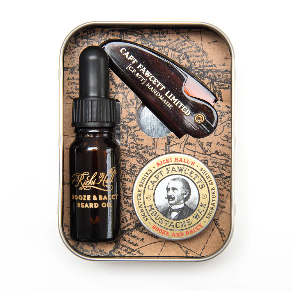 Grooming Survival Kit - Booze & Baccy Beard Oil - Skeggsett