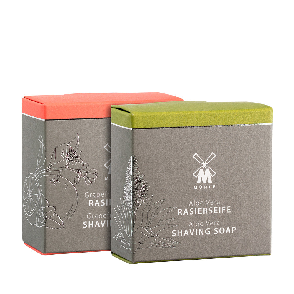 Shaving Soap - Duo - Raksáputvenna - Græn og bleik