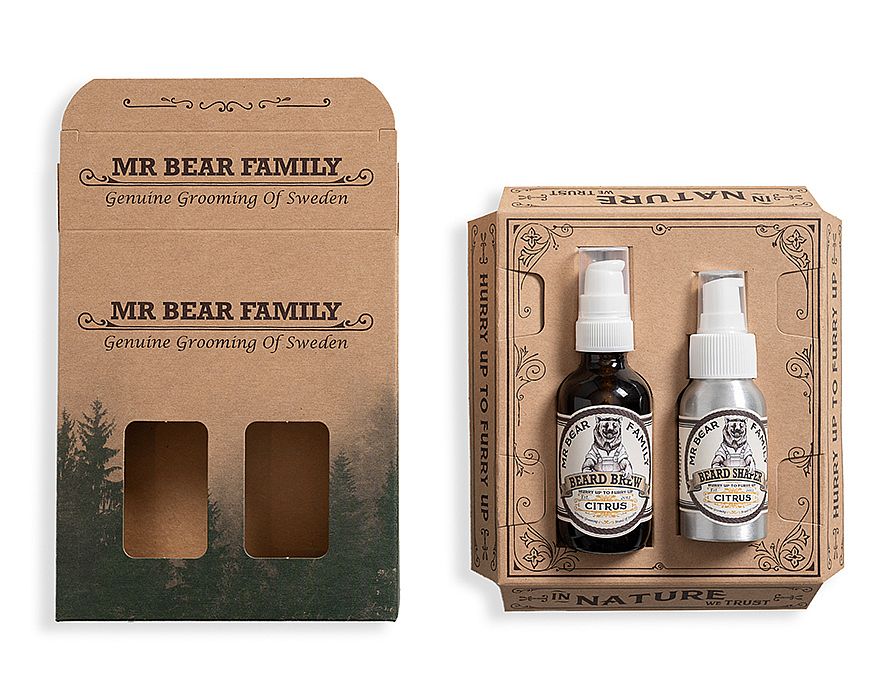 Mr. Bear Family - Beard Brew &amp; Shaper - Citrus - Skeggolía og næring