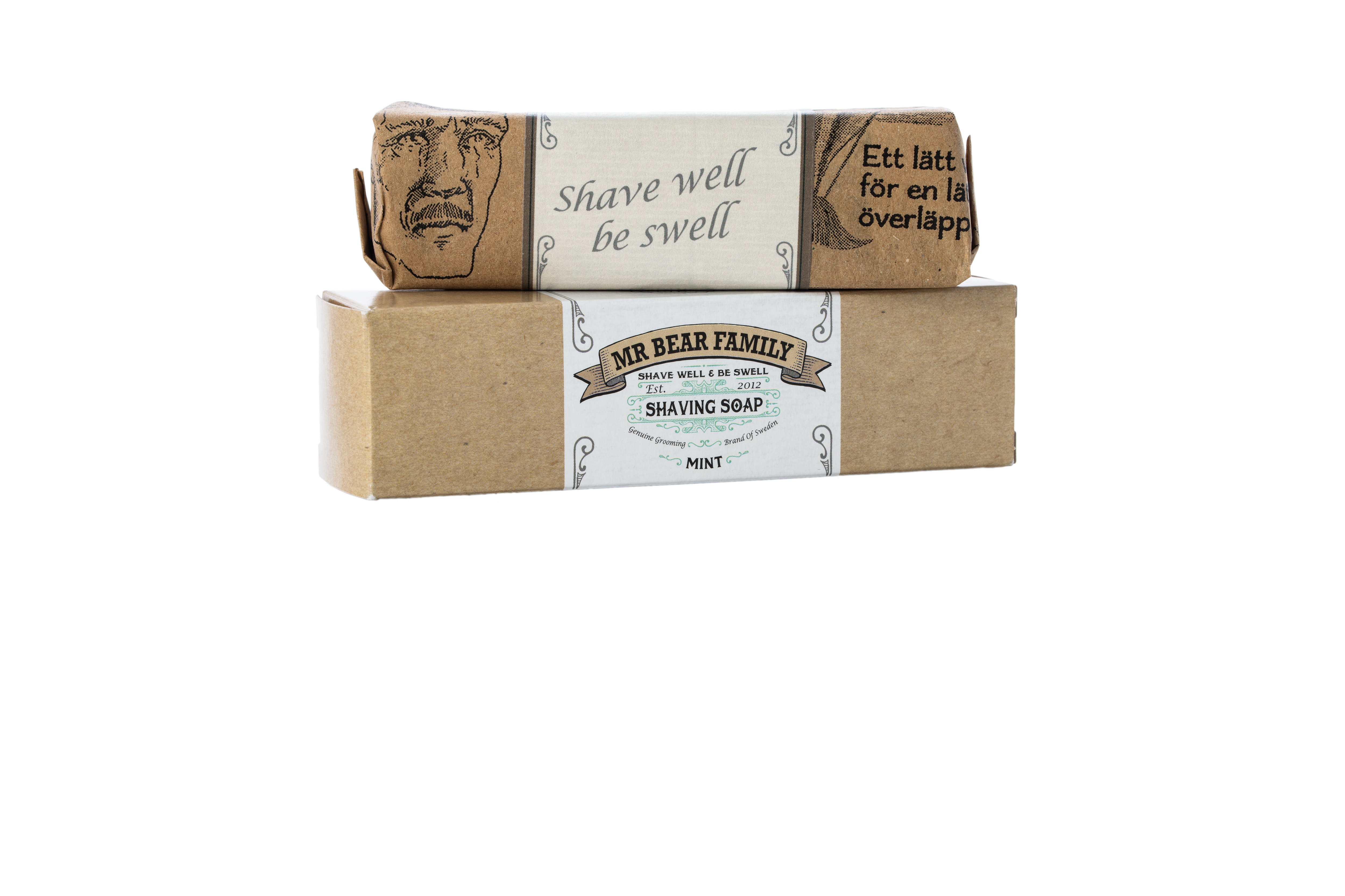 Mr. Bear Family - Shaving Soap - Mint - Raksápa - Vara hættir