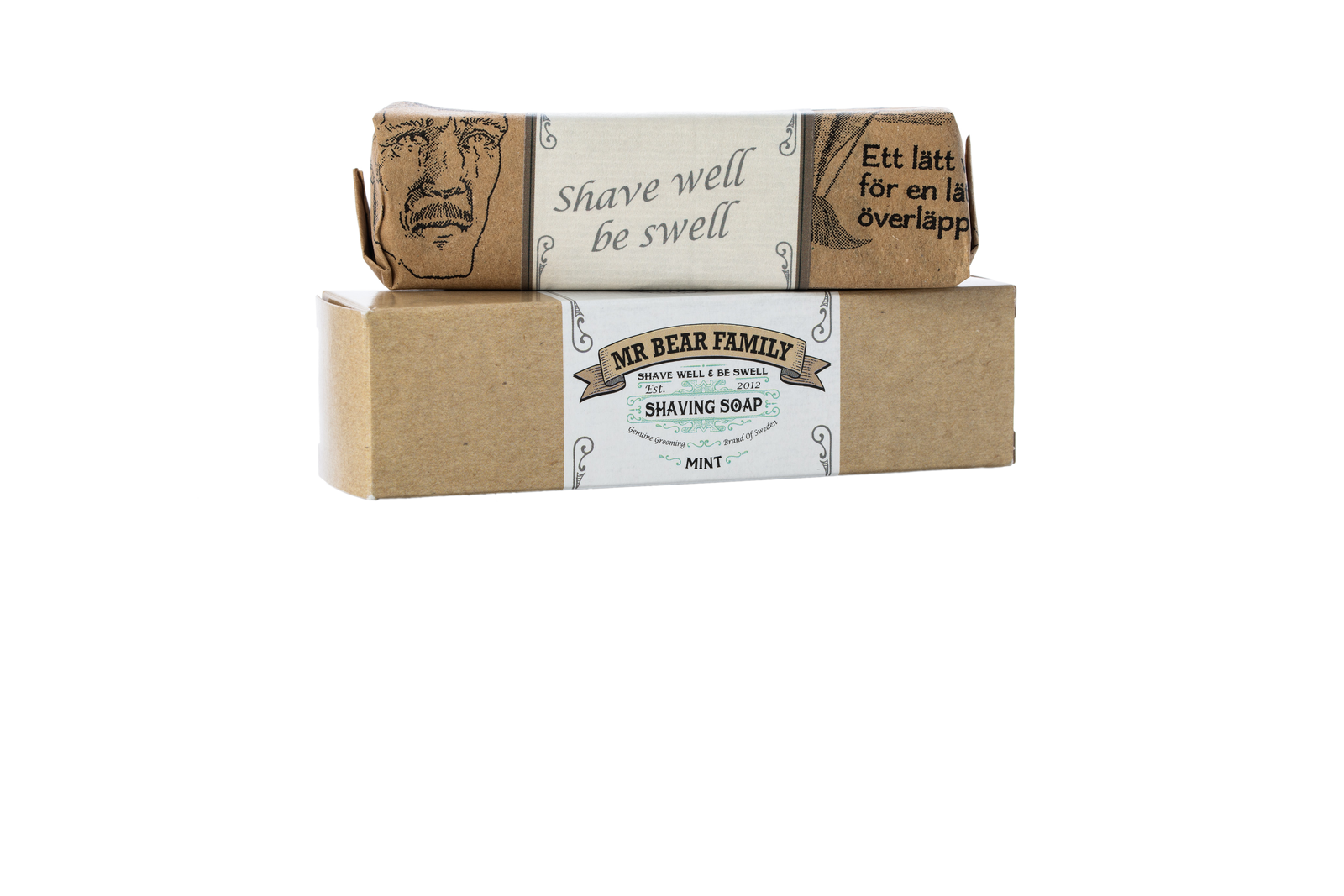 Mr. Bear Family - Shaving Soap - Mint - Raksápa - Vara hættir
