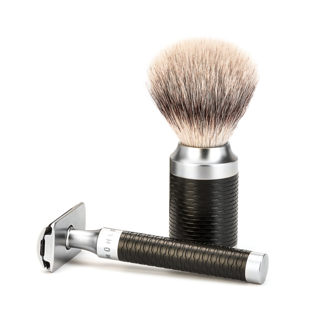 Raksett - ROCCA - Svart - Silvertip fiber hár