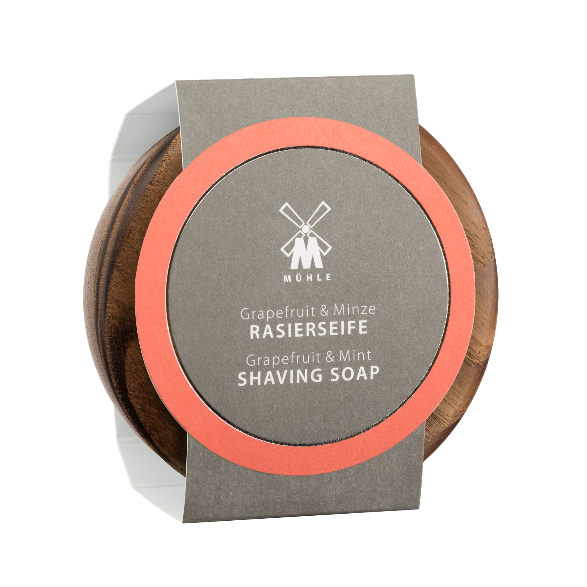 Shaving Soap - Greip og Minta - Raksápa í viðarskál
