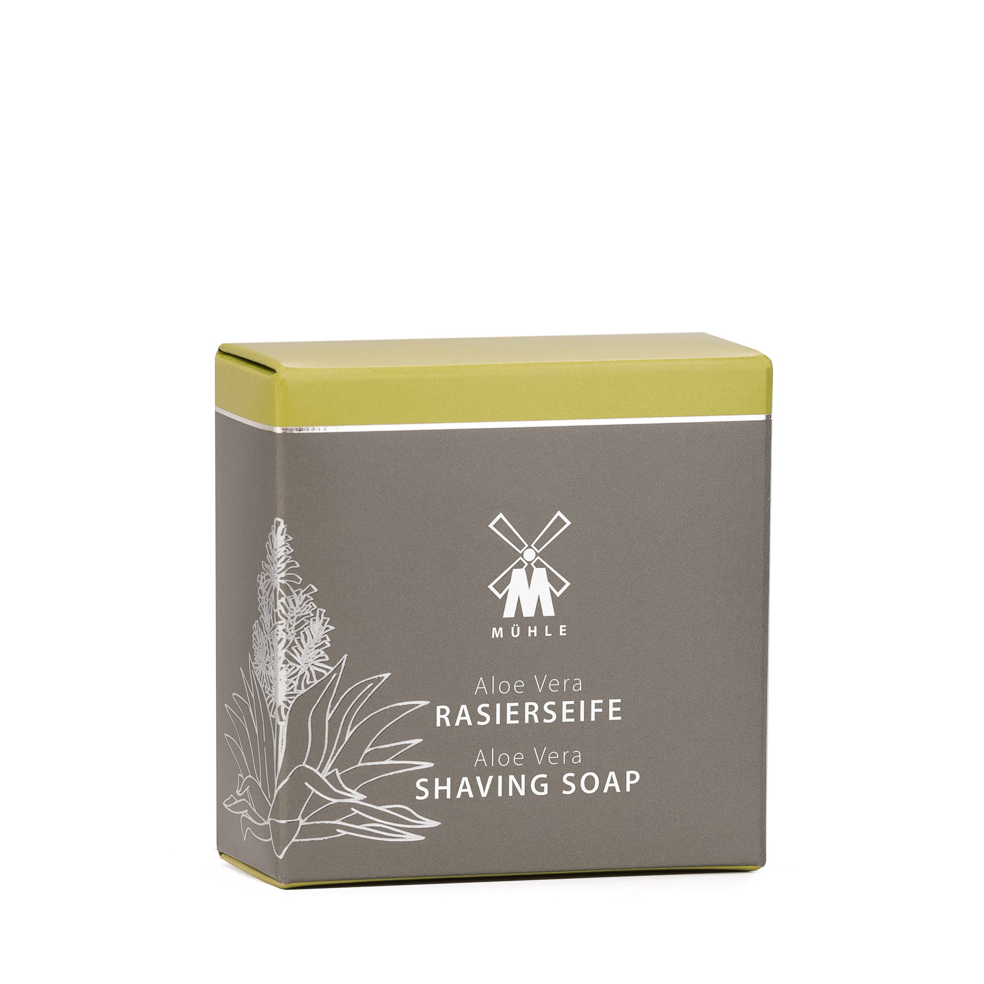 Shaving Soap - Aloe Vera - Raksápa í postulínsskál