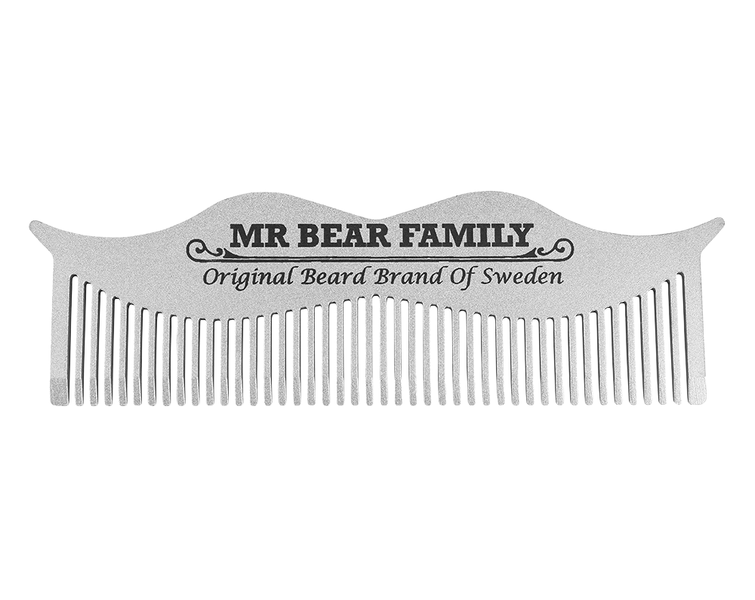 Mr. Bear Family - Moustache Steel Comb - Stálgreiða