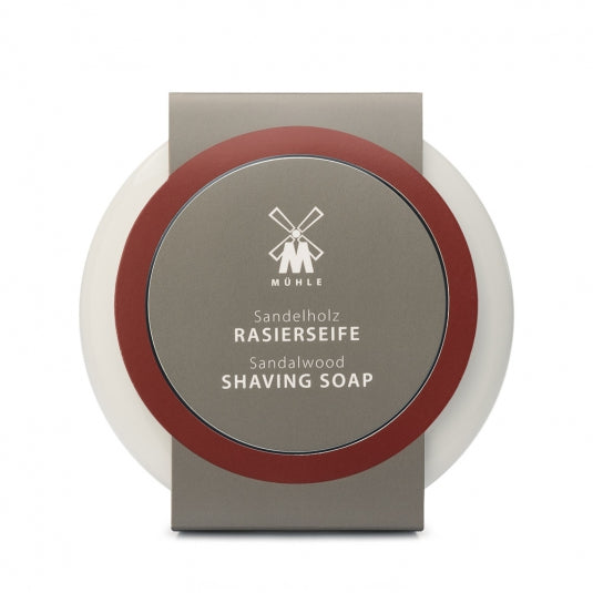 Mühle - Shaving Soap - Sandalwood - Raksápa í postulínsskál