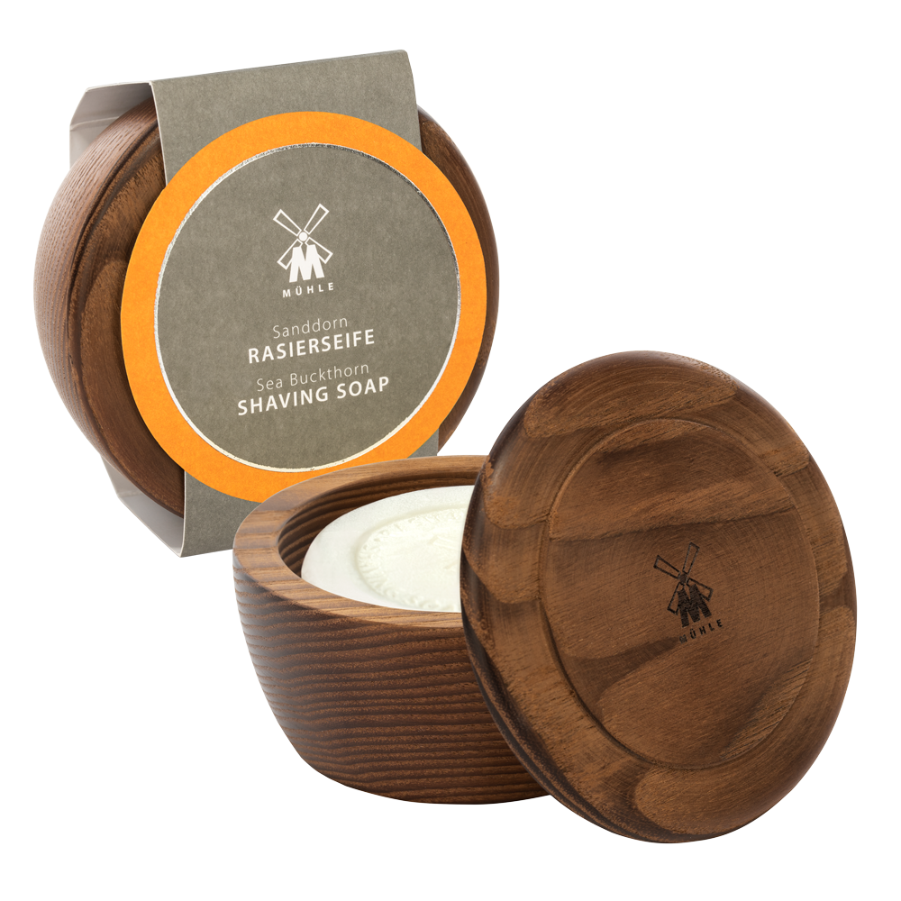 Shaving Soap - Sea Buckthorn - Raksápa í viðarskál